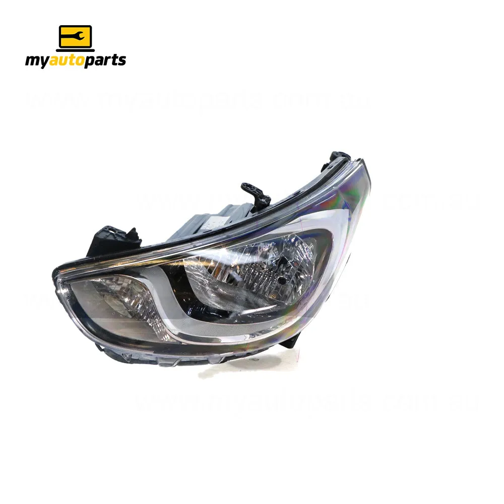 Head Lamp Passenger Side Certified Suits Hyundai Accent RB 2011 to 2013