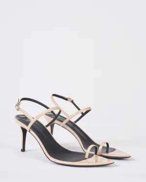 heeled sandal with pointed toe ring