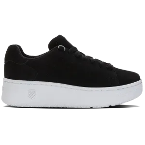K-Swiss Women's Classic PF Platform Sde Court Shoes in Black/Silver/White