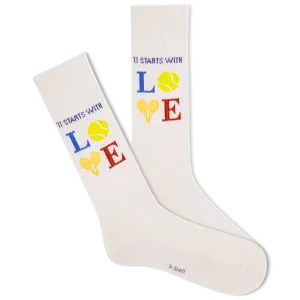 K.Bell Men's Starts With Love Active Crew Sock
