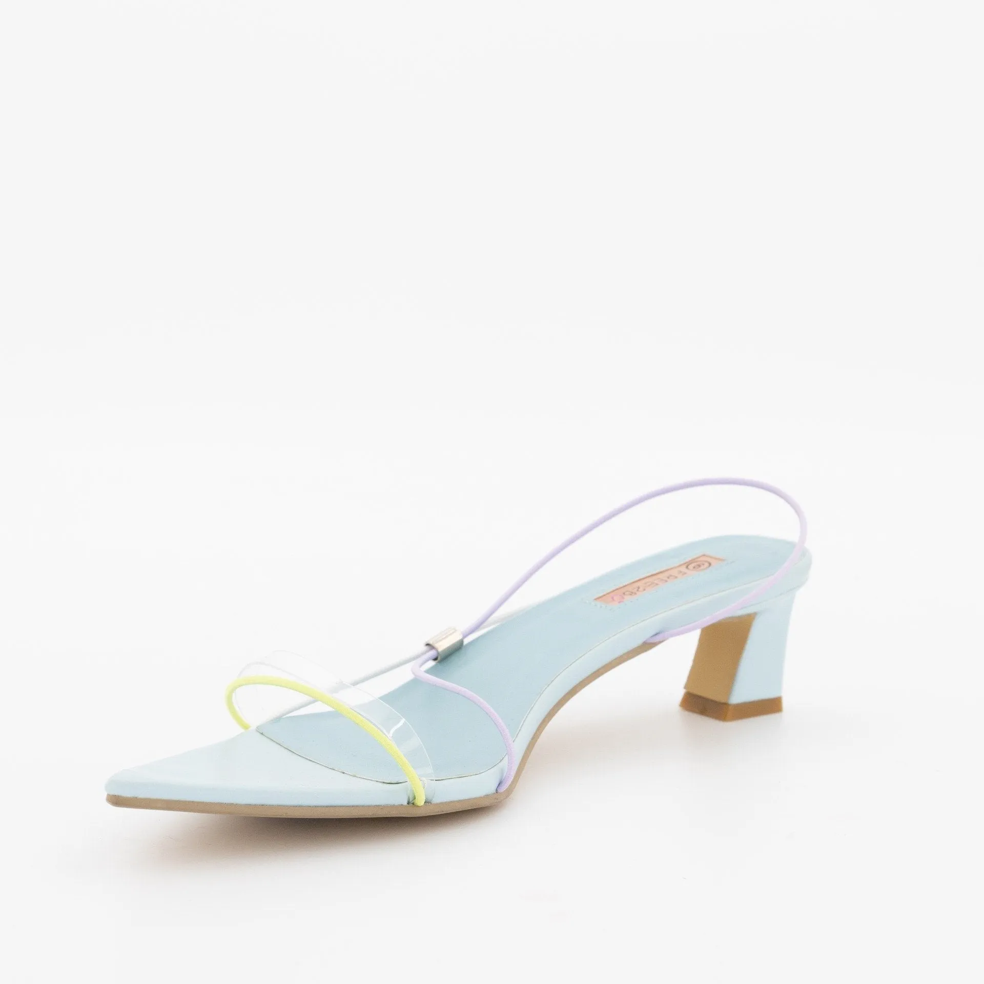 Ladies Multi-Colour Pointed Heel Sandal-Multi