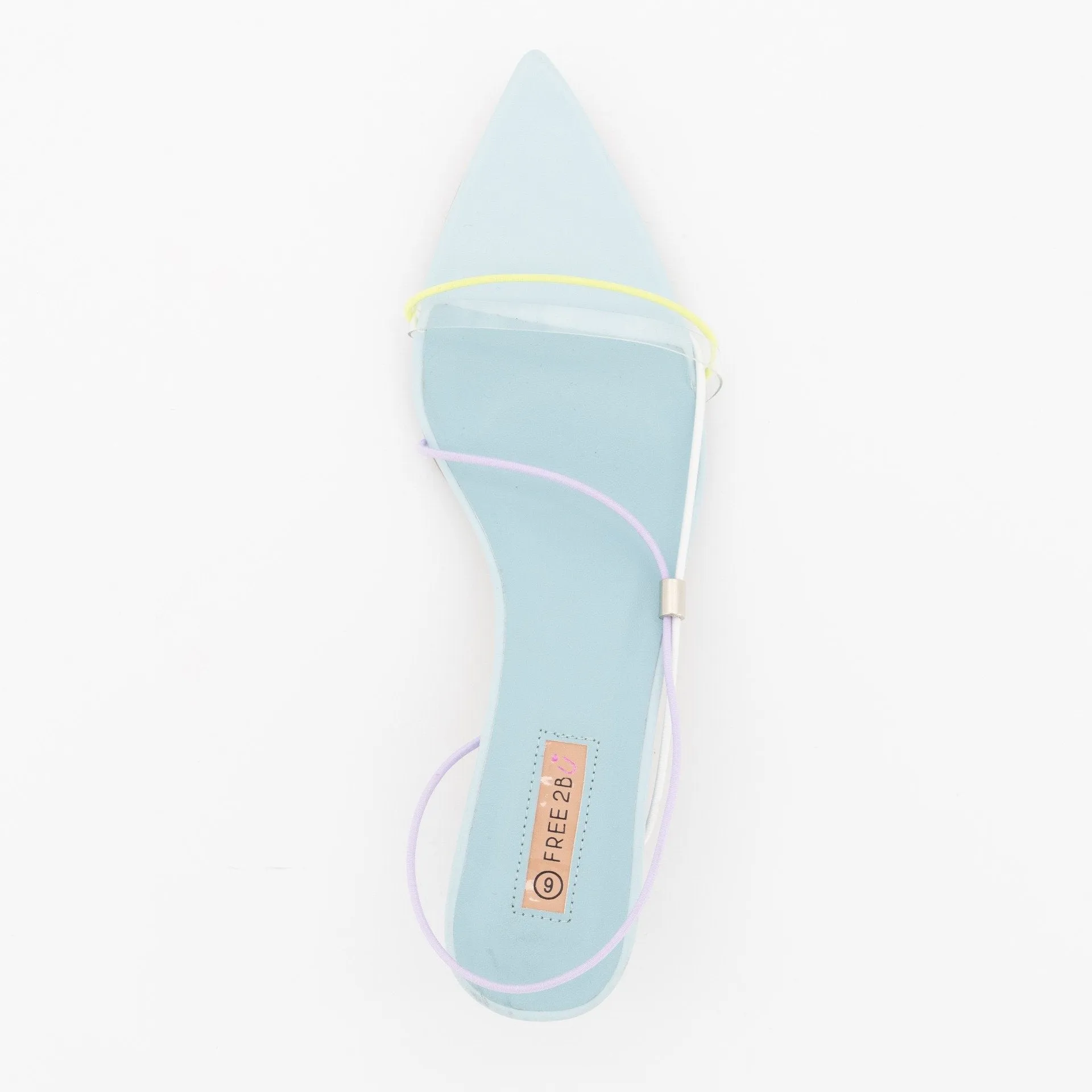 Ladies Multi-Colour Pointed Heel Sandal-Multi