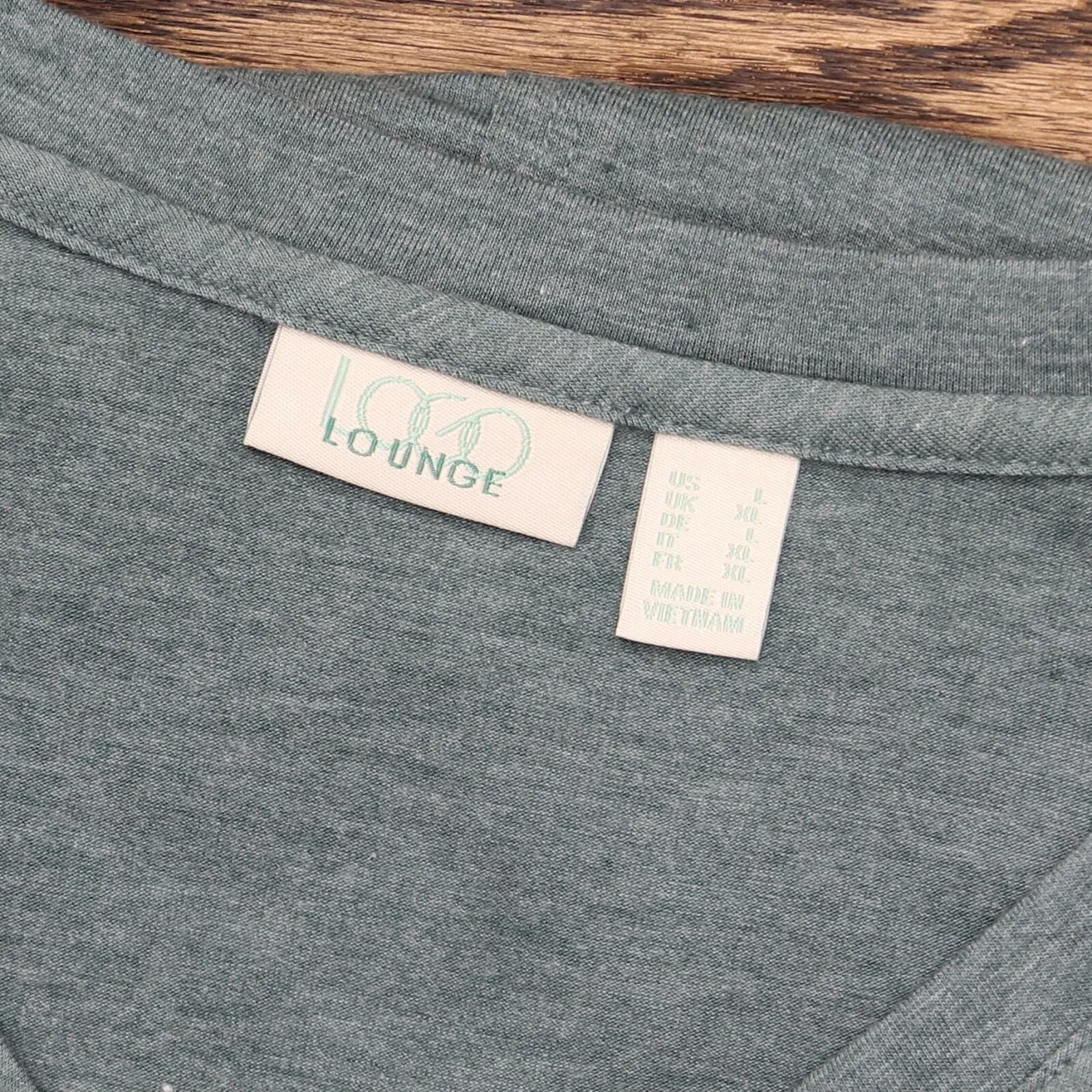 LOGO by Lori Goldstein Lounge Handkerchief Hem Jersey Dress Soft Teal Large