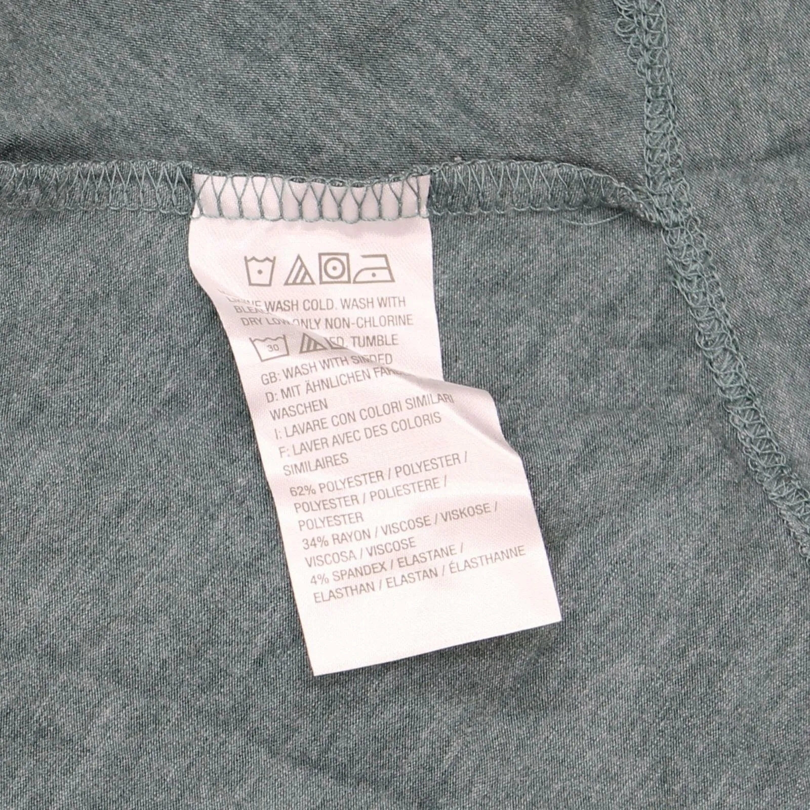 LOGO by Lori Goldstein Lounge Handkerchief Hem Jersey Dress Soft Teal Large