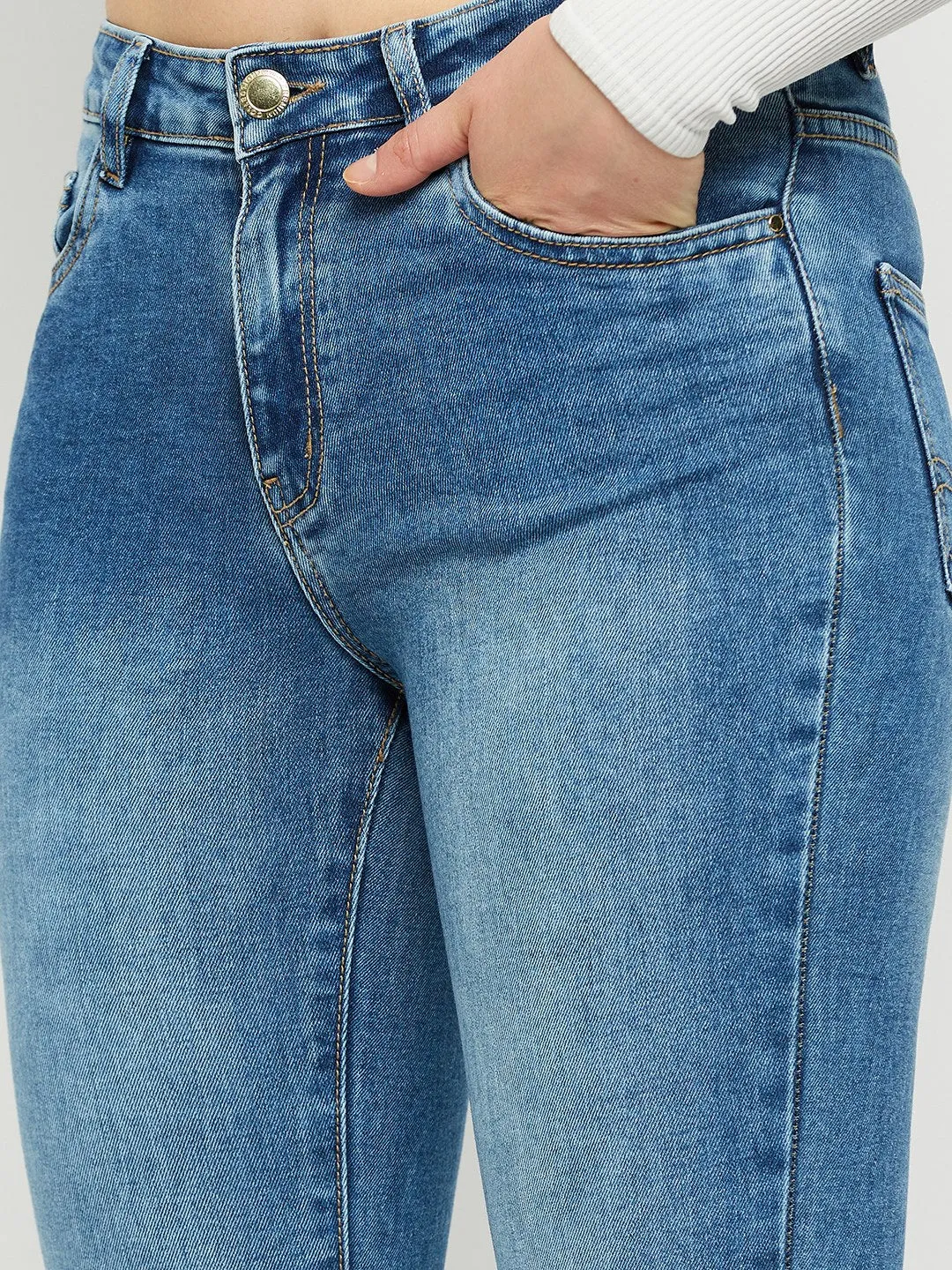 Madame Low Rise Indigo Blue Skinny Fit Jeans