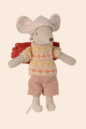 Maileg Hiker Mouse Big Sister with Winter Clothes