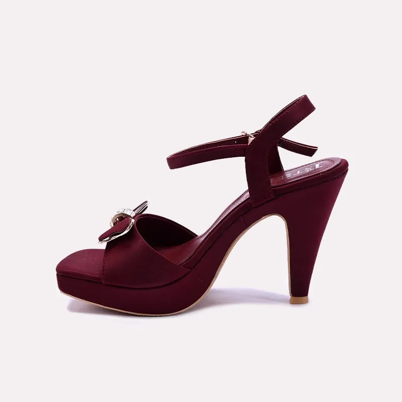 Maroon Pointed Heel Casual Sandals 0421441