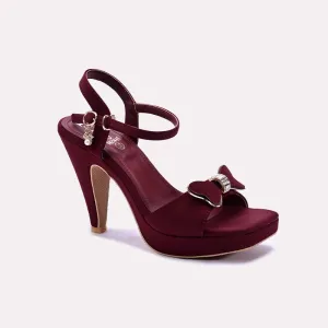 Maroon Pointed Heel Casual Sandals 0421441
