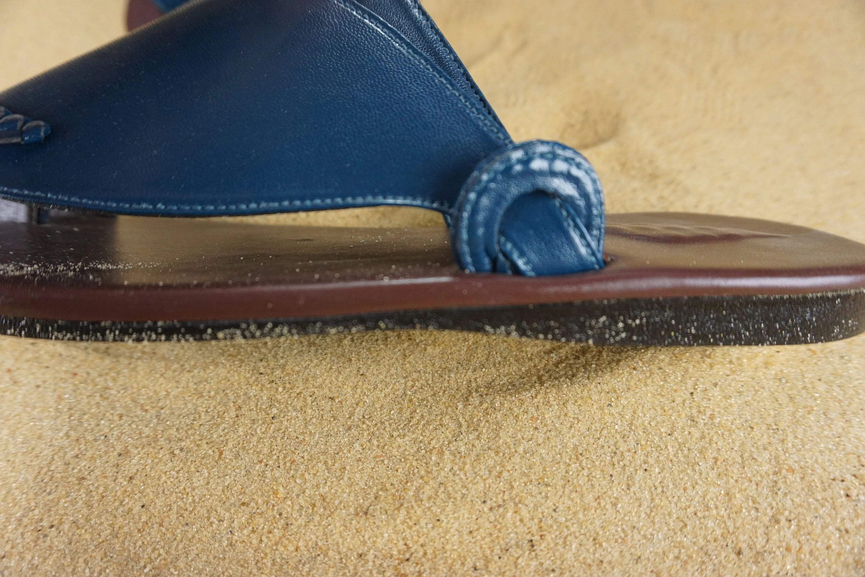Mens Blue Vegan Leather Sandals ~ SandCruisers ~ Traditional Arabian Sandals ~ Great for Outdoors, Beaches, Parks, Lakes, Pools & Parties!