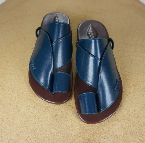 Mens Blue Vegan Leather Sandals ~ SandCruisers ~ Traditional Arabian Sandals ~ Great for Outdoors, Beaches, Parks, Lakes, Pools & Parties!