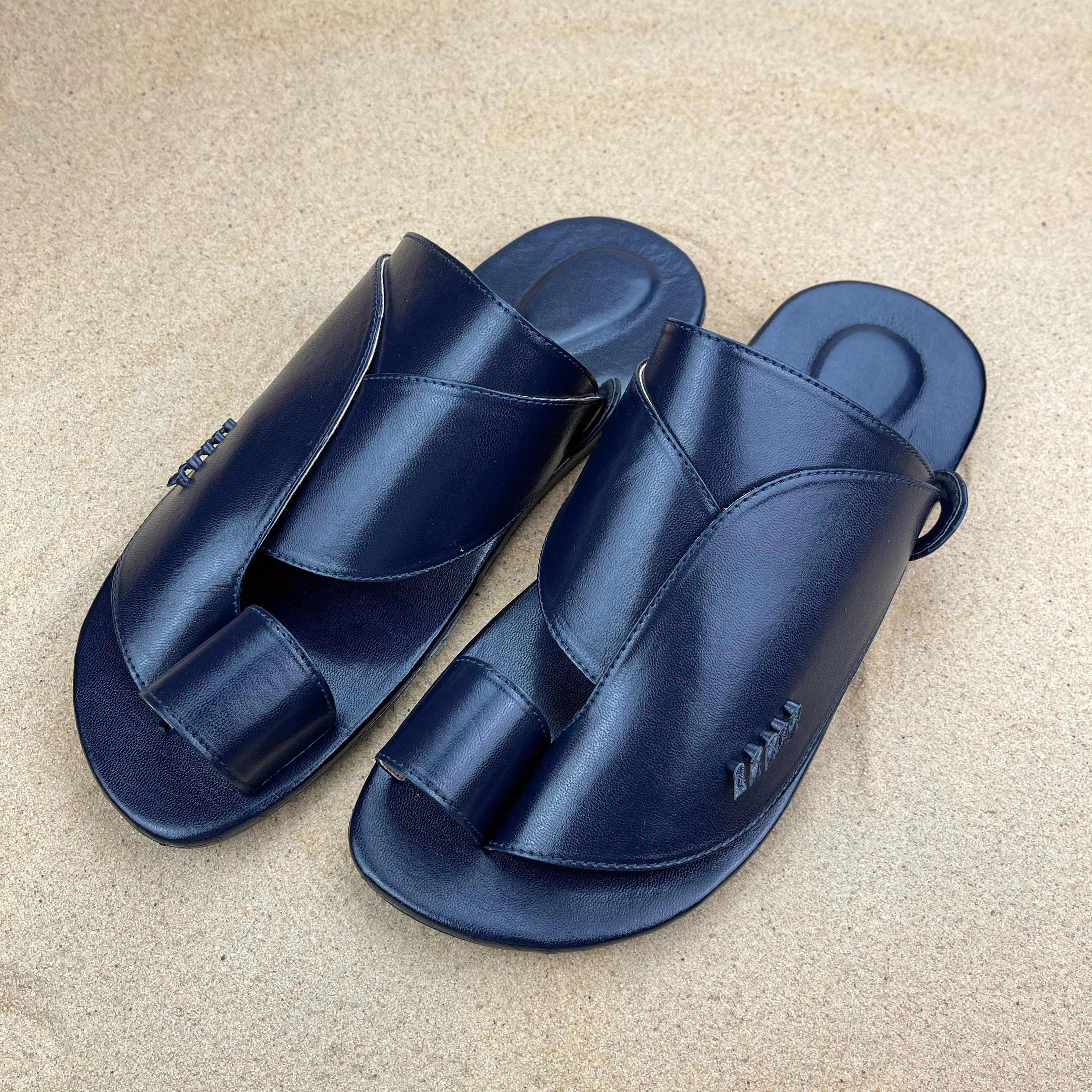 Mens Navy Blue Vegan Leather Sandals ~ SandCruisers ~ Traditional Arabian Sandals ~ Great for Outdoors, Beaches, Parks, Pools & Parties!