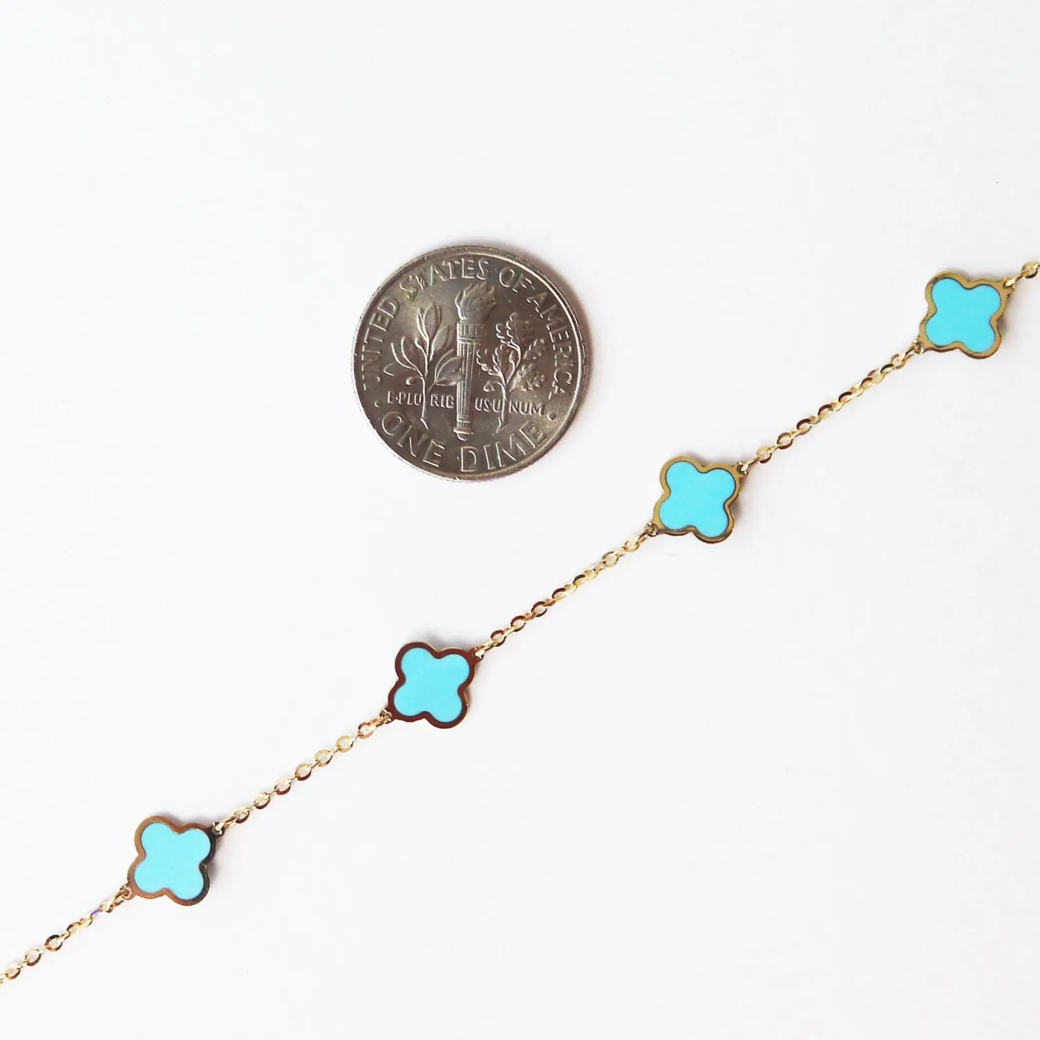Mini Amethyst Clover Necklace