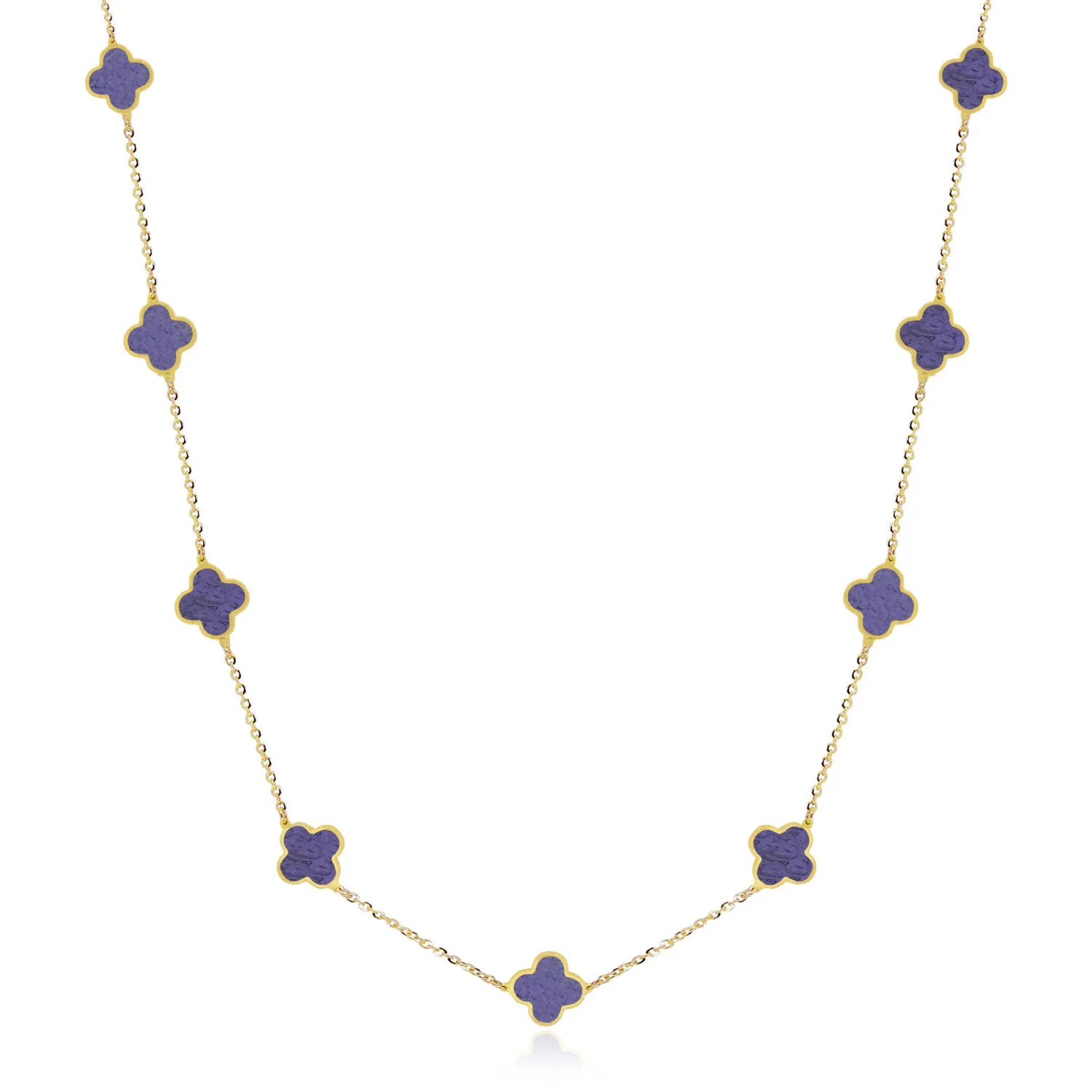 Mini Amethyst Clover Necklace