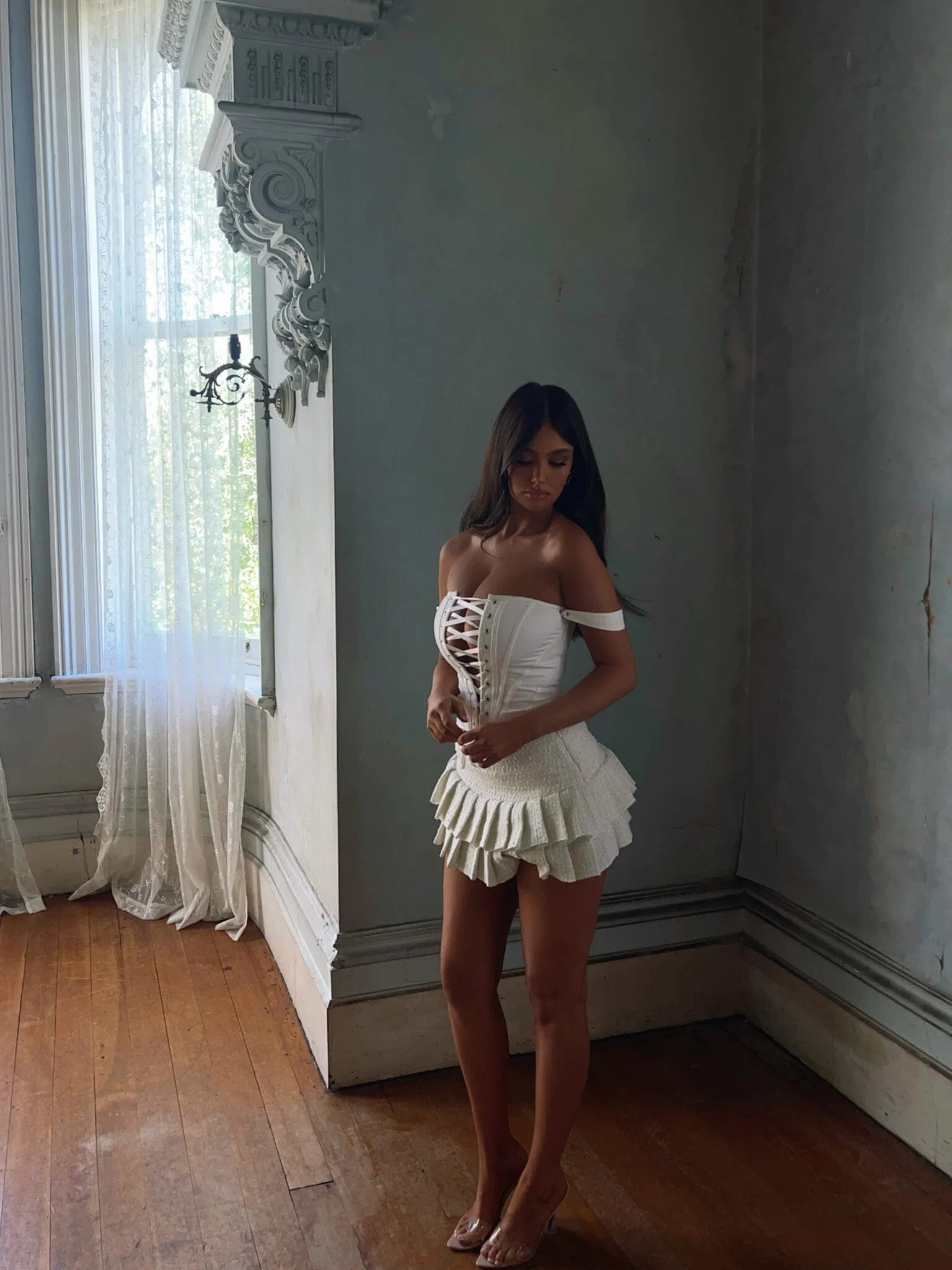 MIRELLE CORSET TOP WHITE