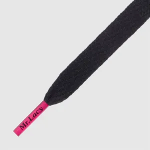 Mr Lacy Flatties - Black / Neon Pink Tip