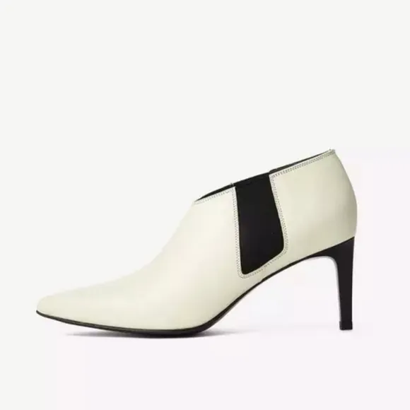 New in Box Rag &amp; Bone Beha Chelsea Leather Bootie Sz 6.5 Antique White