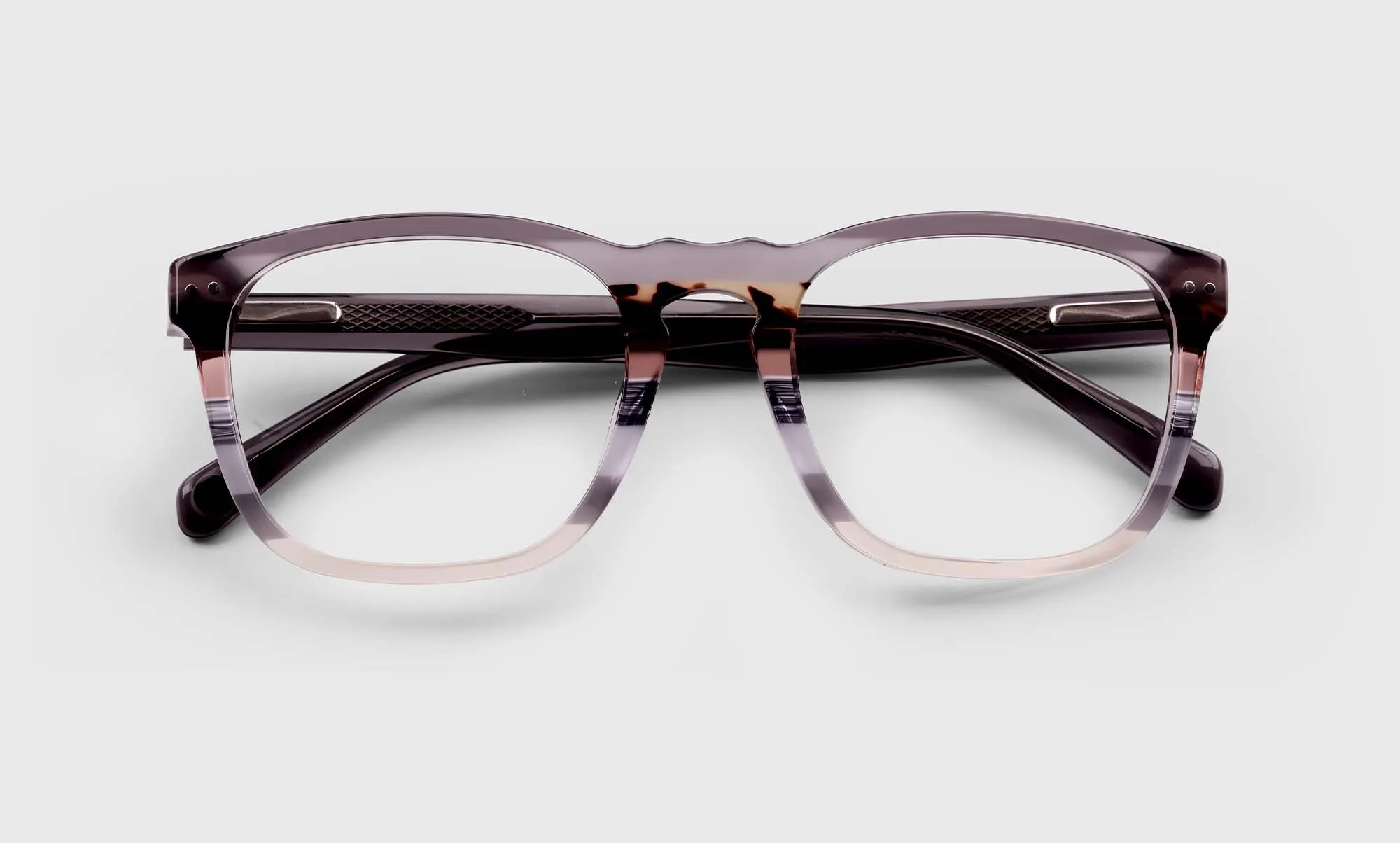 New Sport Color 74 - Smokey Grey and Toroise Striped Front with Charcoal Grey Temples