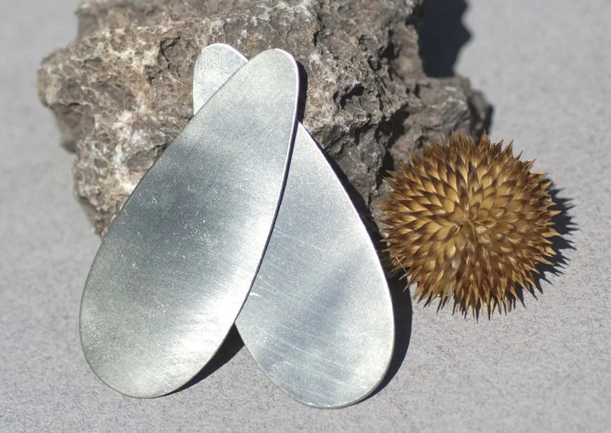 Nickel Silver Large Pointed Teardrop 62.5mm x 26mm Blank for Stamping Texturing Soldering Shape Charms Jewelry Making Blanks