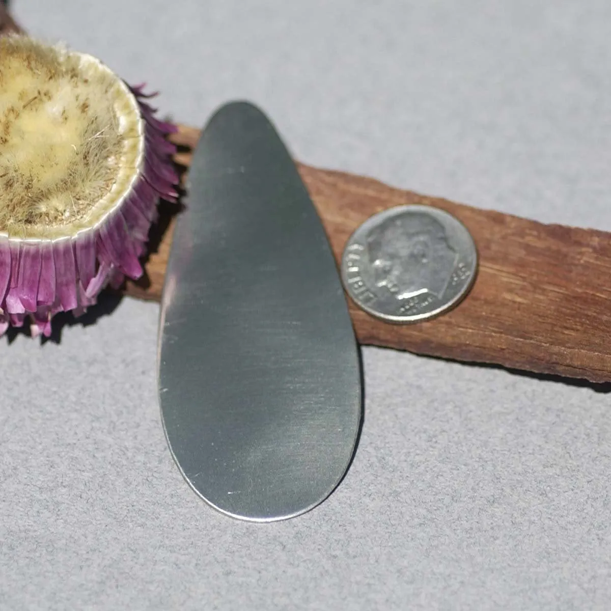 Nickel Silver Large Pointed Teardrop 62.5mm x 26mm Blank for Stamping Texturing Soldering Shape Charms Jewelry Making Blanks