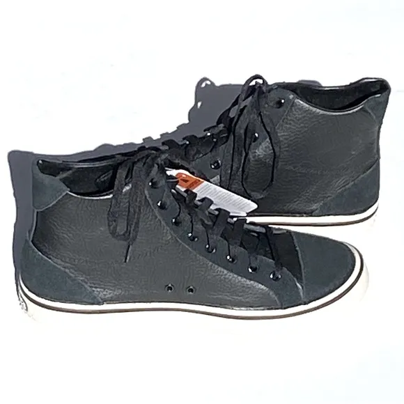 NWT CROCS Men’s Hover Leather High-top Black Sneaker Size 11