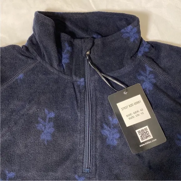 NWT Killtec Microfleece 1/4 Zip-Neck Pullover Jacket