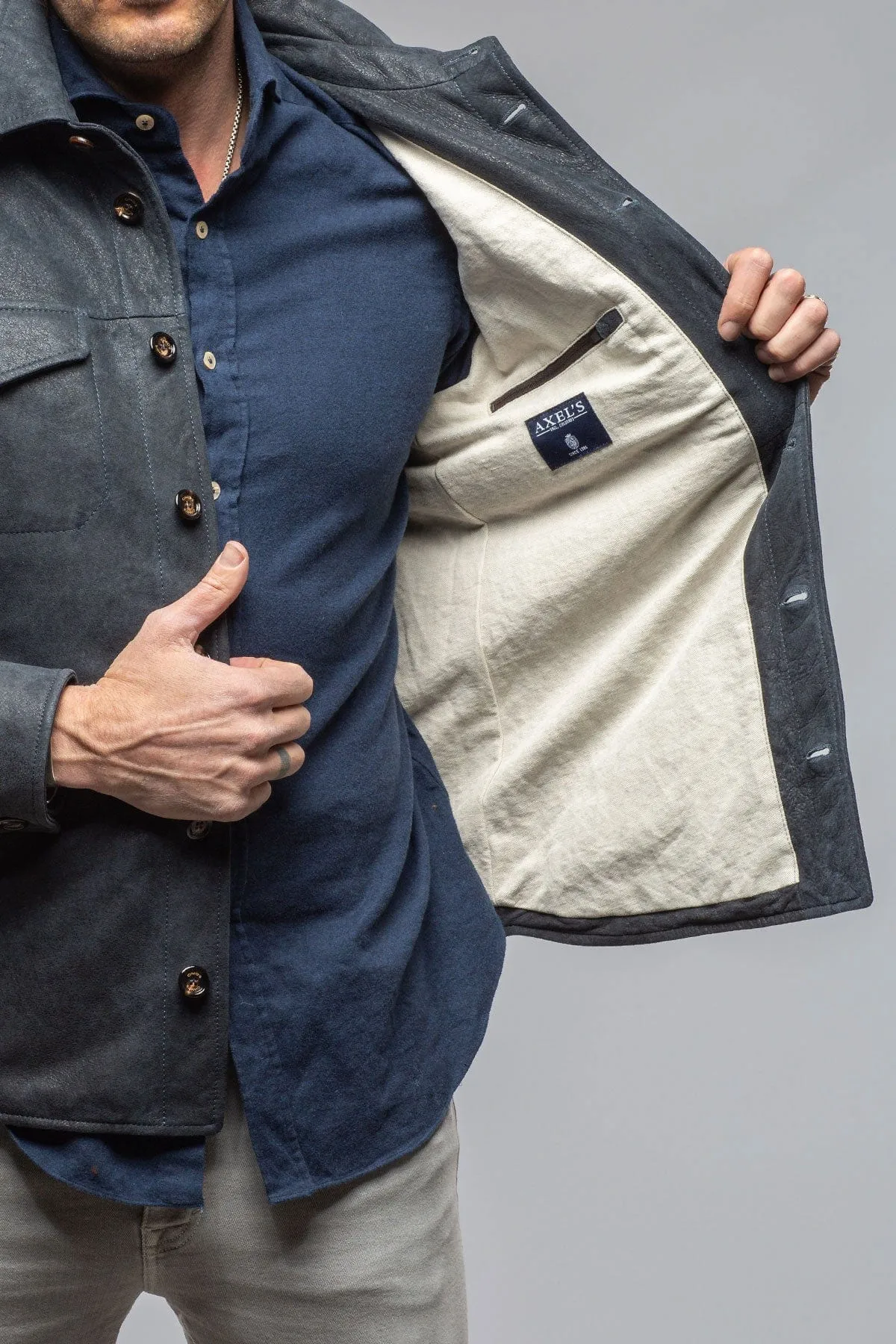Odin Rugged Shirt Jacket In Steel Blue