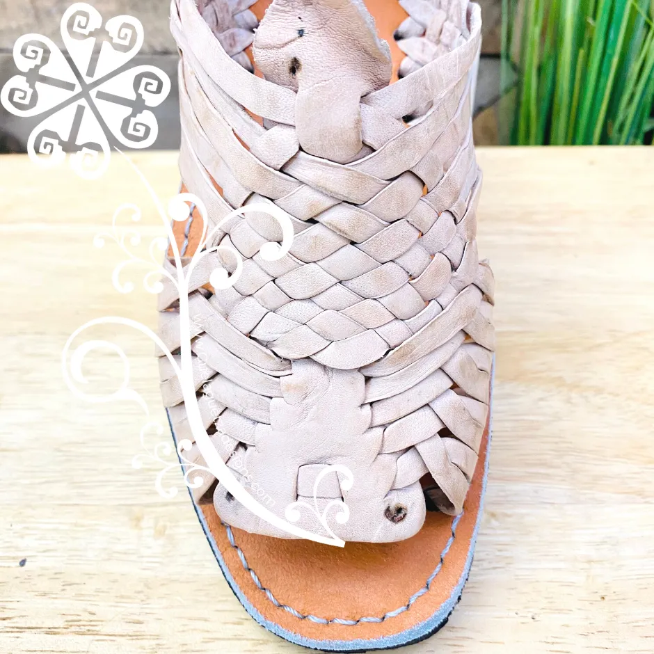 Off White Tejido Leather Men Huaraches