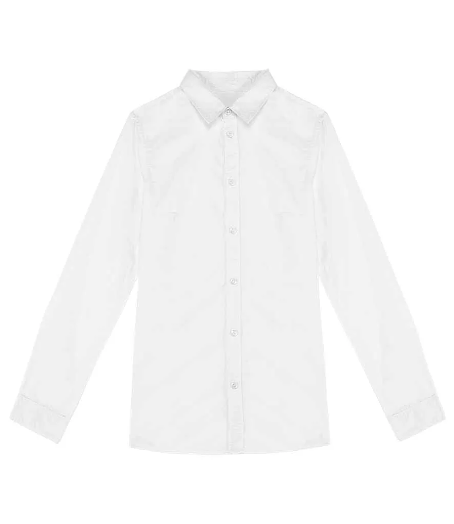 Organic Washed Long Sleeve Shirt: Ladies