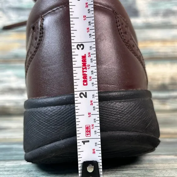Orthofeet Gramercy Mens Oxford Shoes Size 11.5D Brown Leather Brogue Orthotics