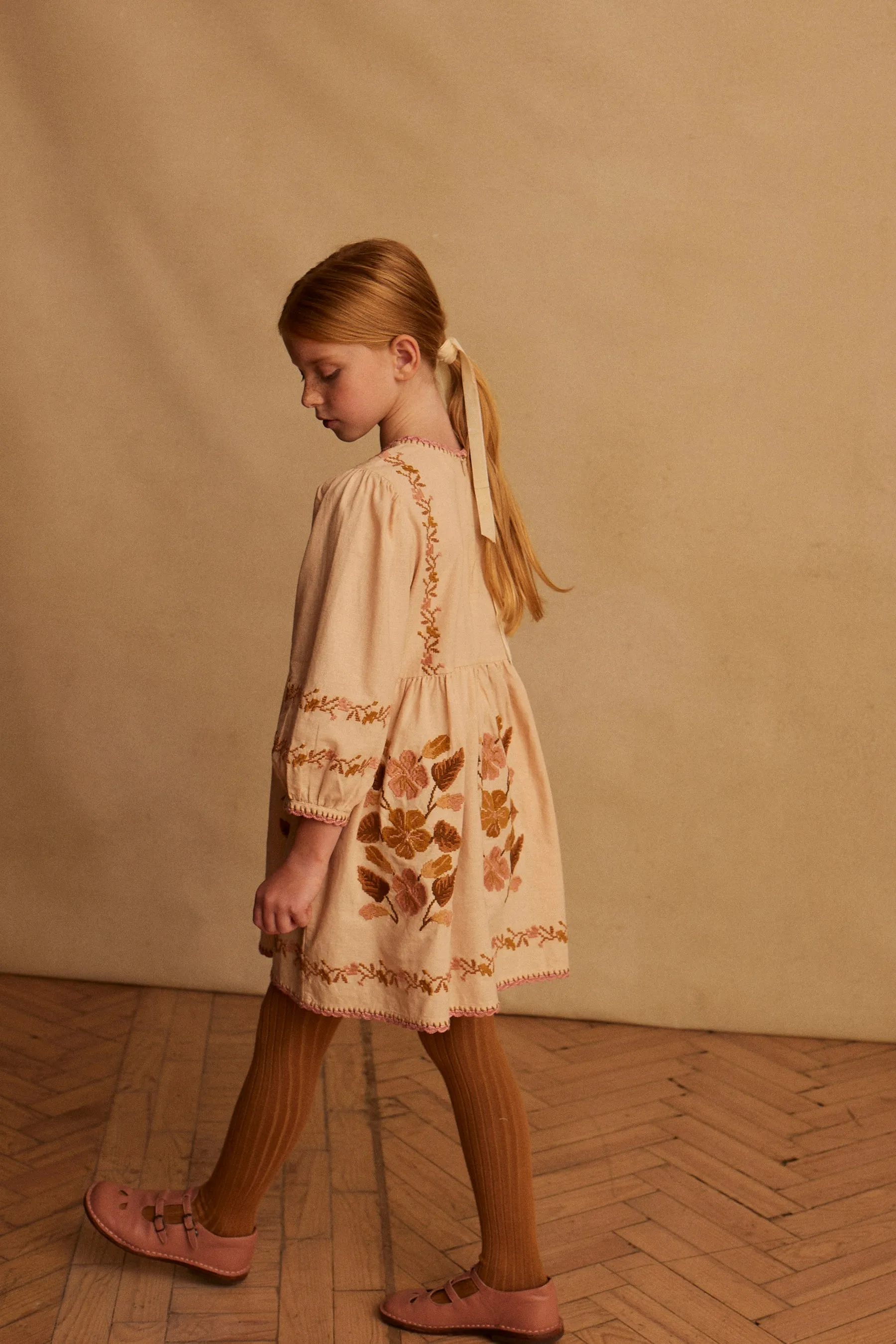 (OUTLET) Ribbed Tights - Caramel/Rosewood/Chocolate/Blue Mist