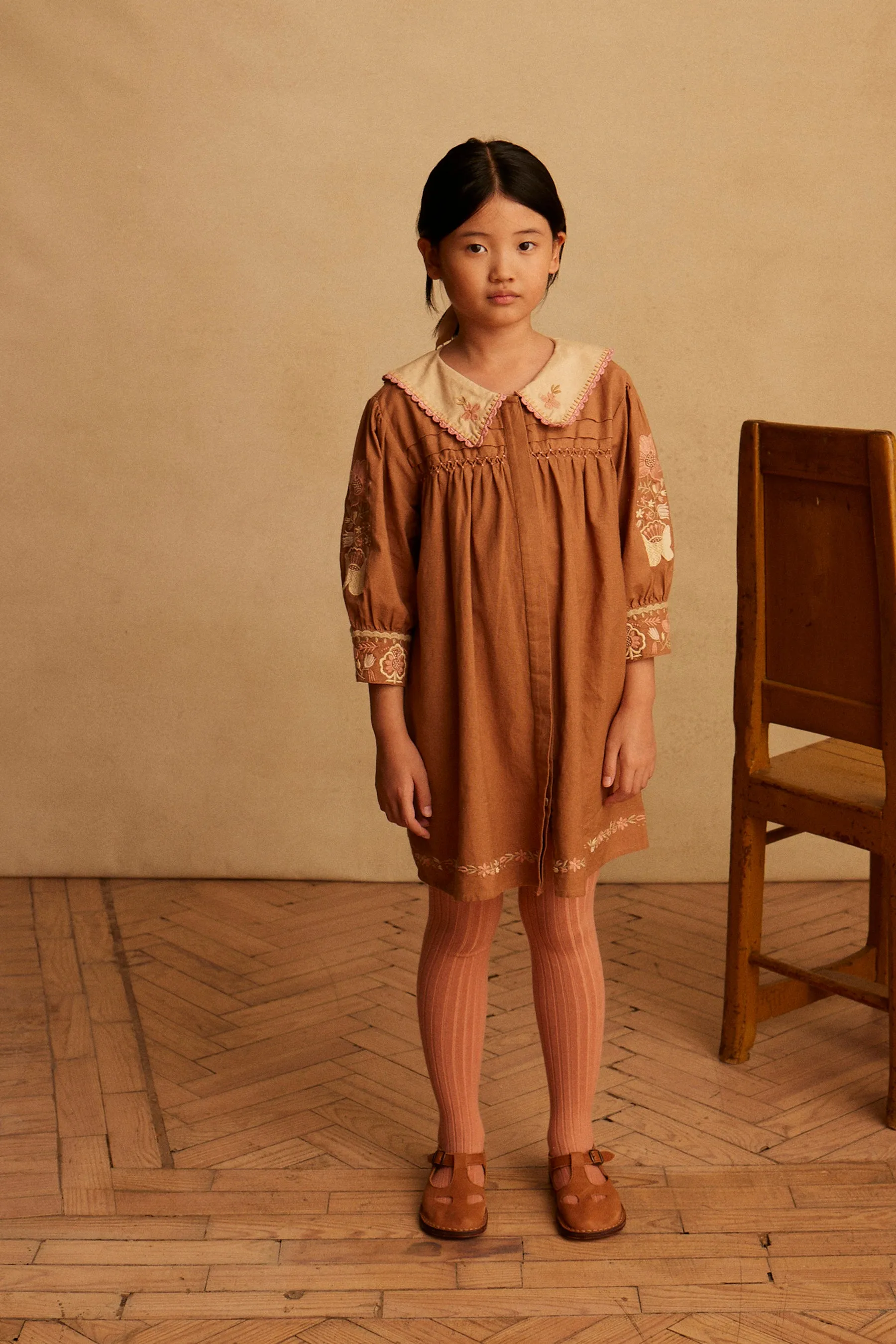 (OUTLET) Ribbed Tights - Caramel/Rosewood/Chocolate/Blue Mist