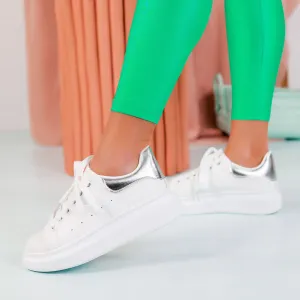 Pantofi sport Ferry - White/Silver