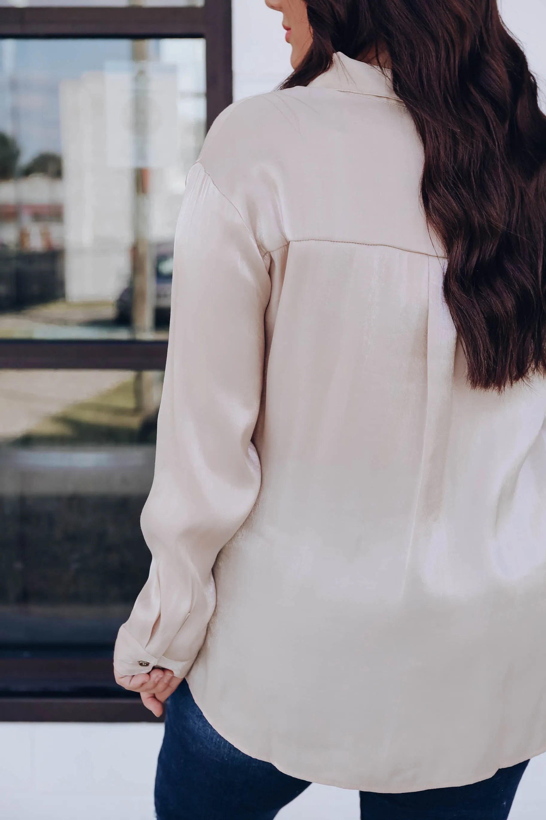 Parke Metallic Blouse - Natural