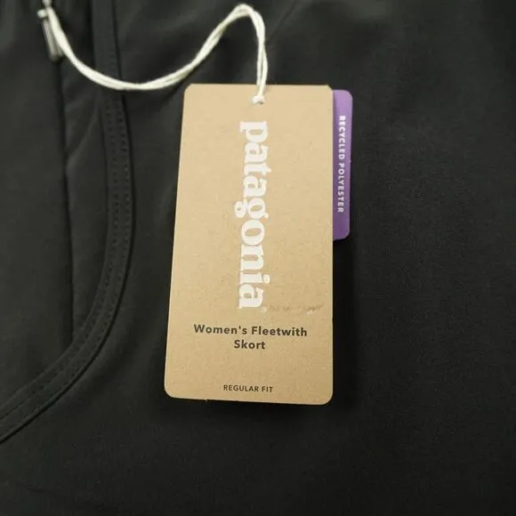 Patagonia Fleetwith Skort Womens Extra Small Black Pockets Outdoors‎ NWT Hiking