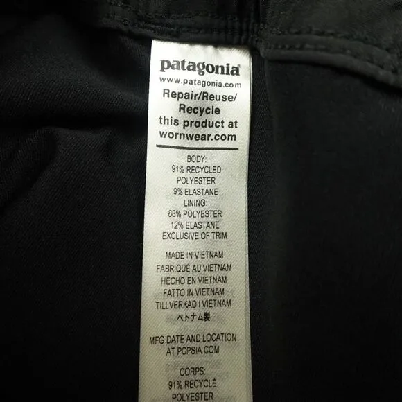 Patagonia Fleetwith Skort Womens Extra Small Black Pockets Outdoors‎ NWT Hiking