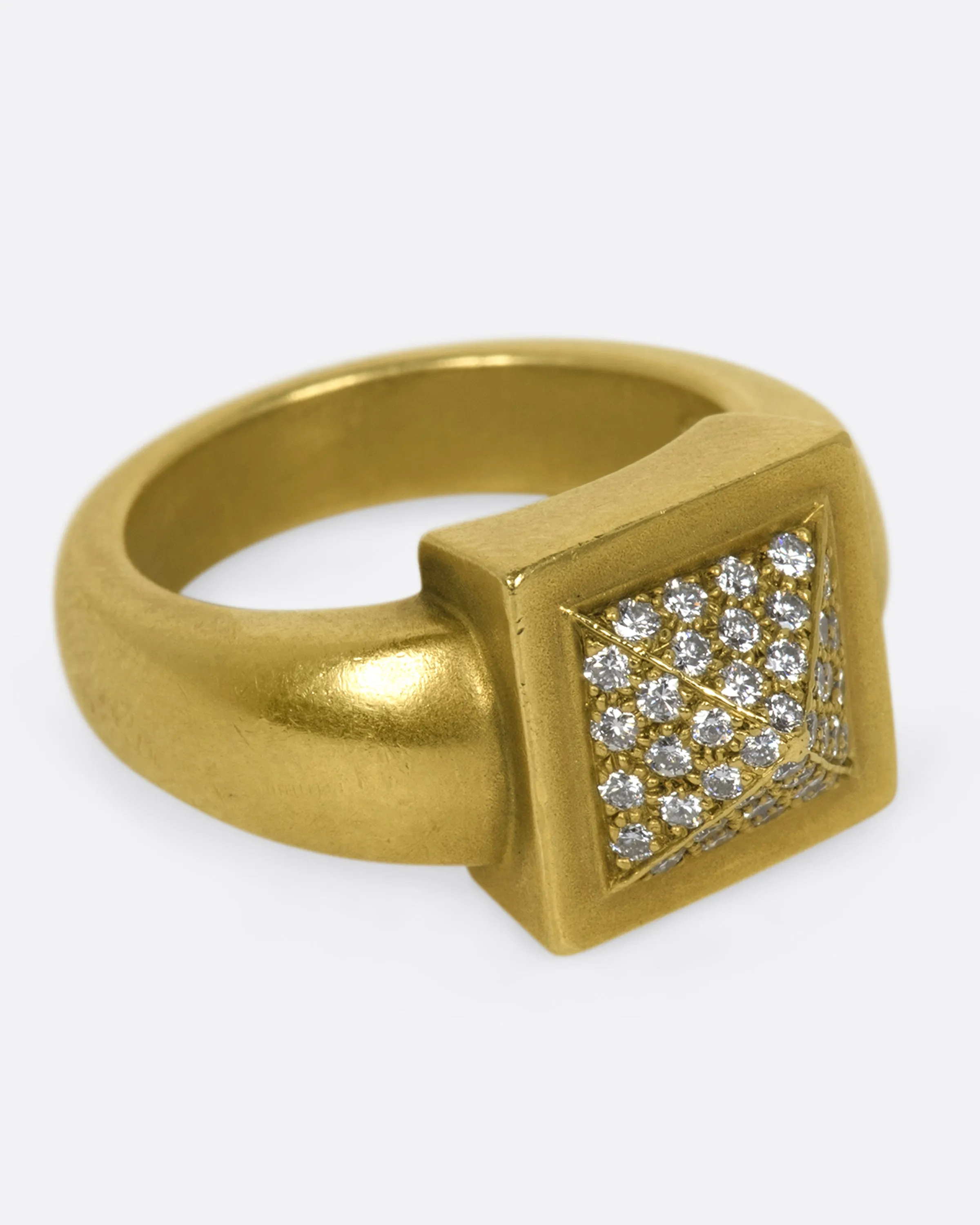 Pavé Diamond Pyramid Ring