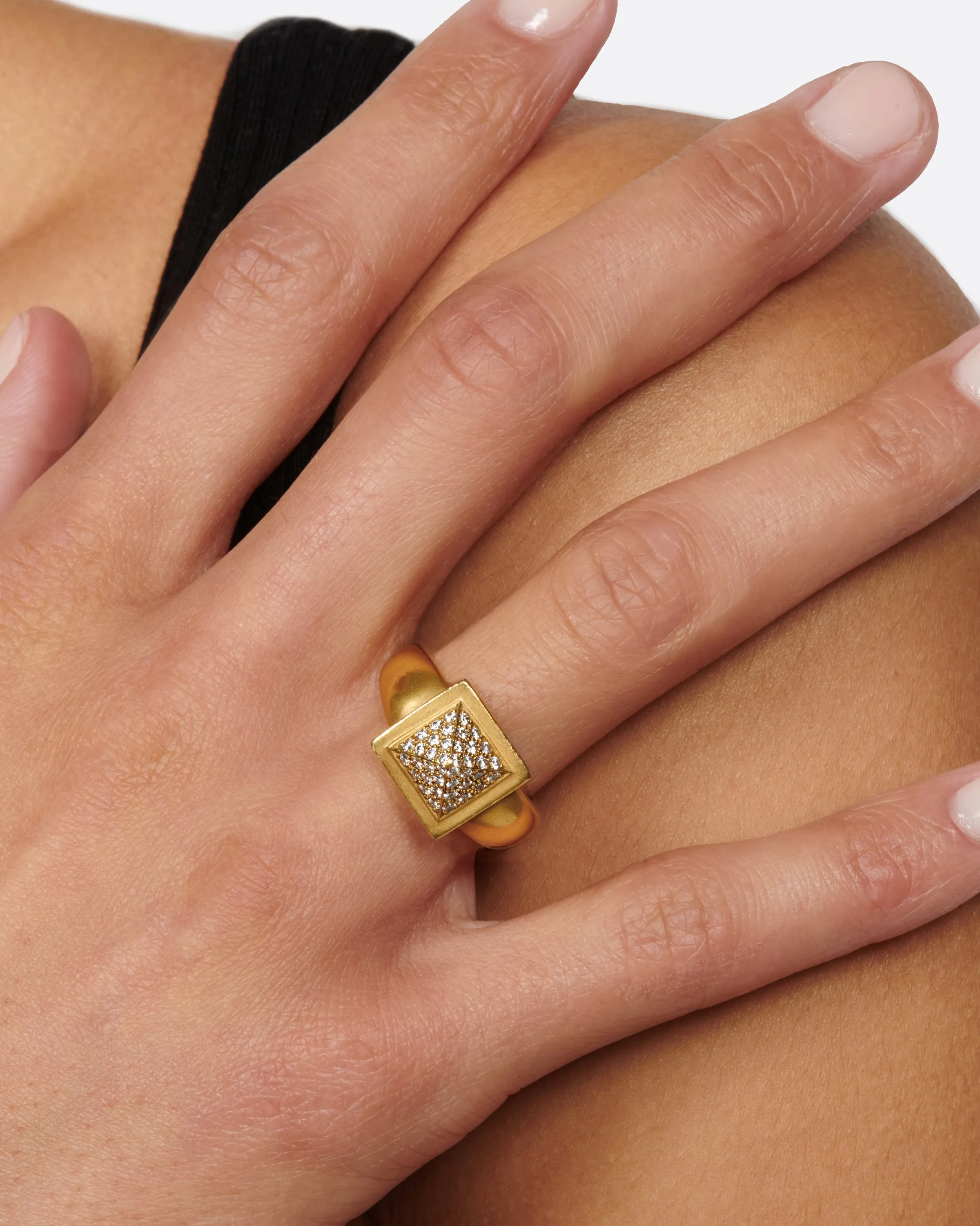 Pavé Diamond Pyramid Ring