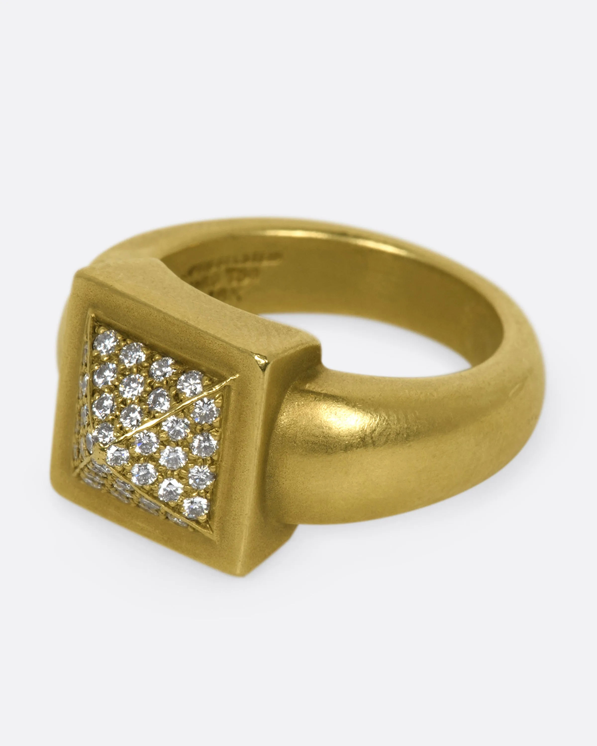 Pavé Diamond Pyramid Ring