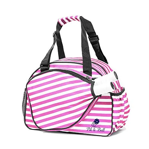 Pik'le'ball Women's Sport Tote - Stripe Pink