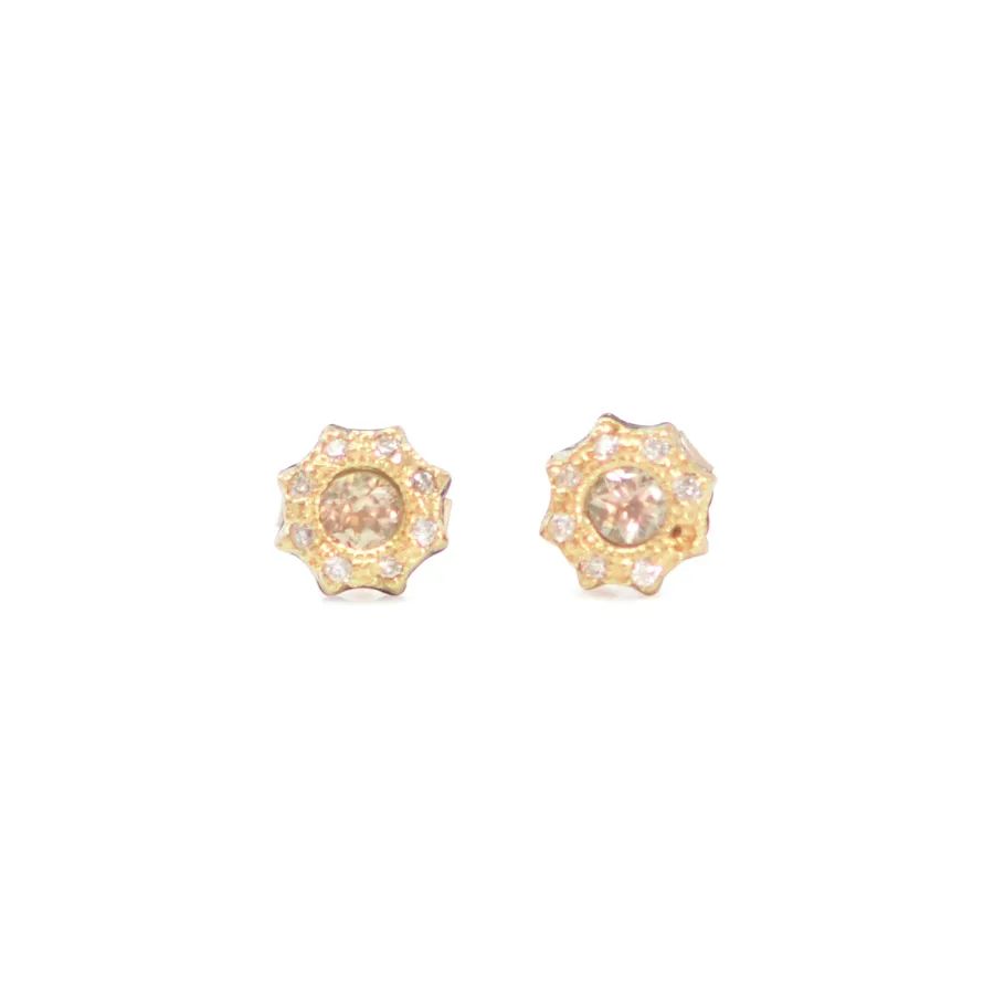 Pointed Halo Stud Earrings