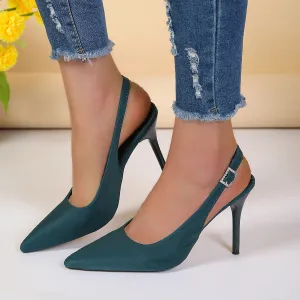 Pointed Toe Buckle Sandals Fashion Summer Stiletto High Heels Shoes For Women  