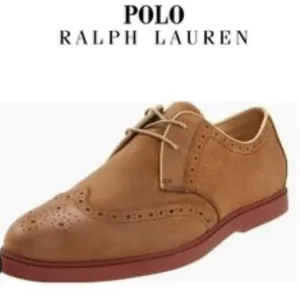 Polo Ralph Lauren Tan Orrick wing tip oxford Brogue Brown Leather shoe 11.5