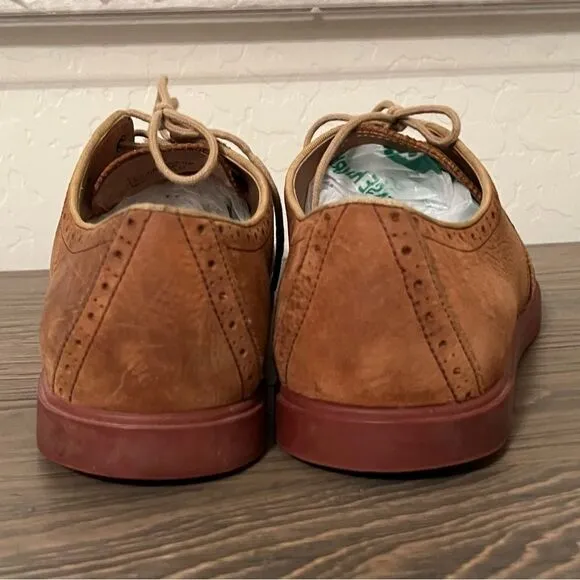 Polo Ralph Lauren Tan Orrick wing tip oxford Brogue Brown Leather shoe 11.5