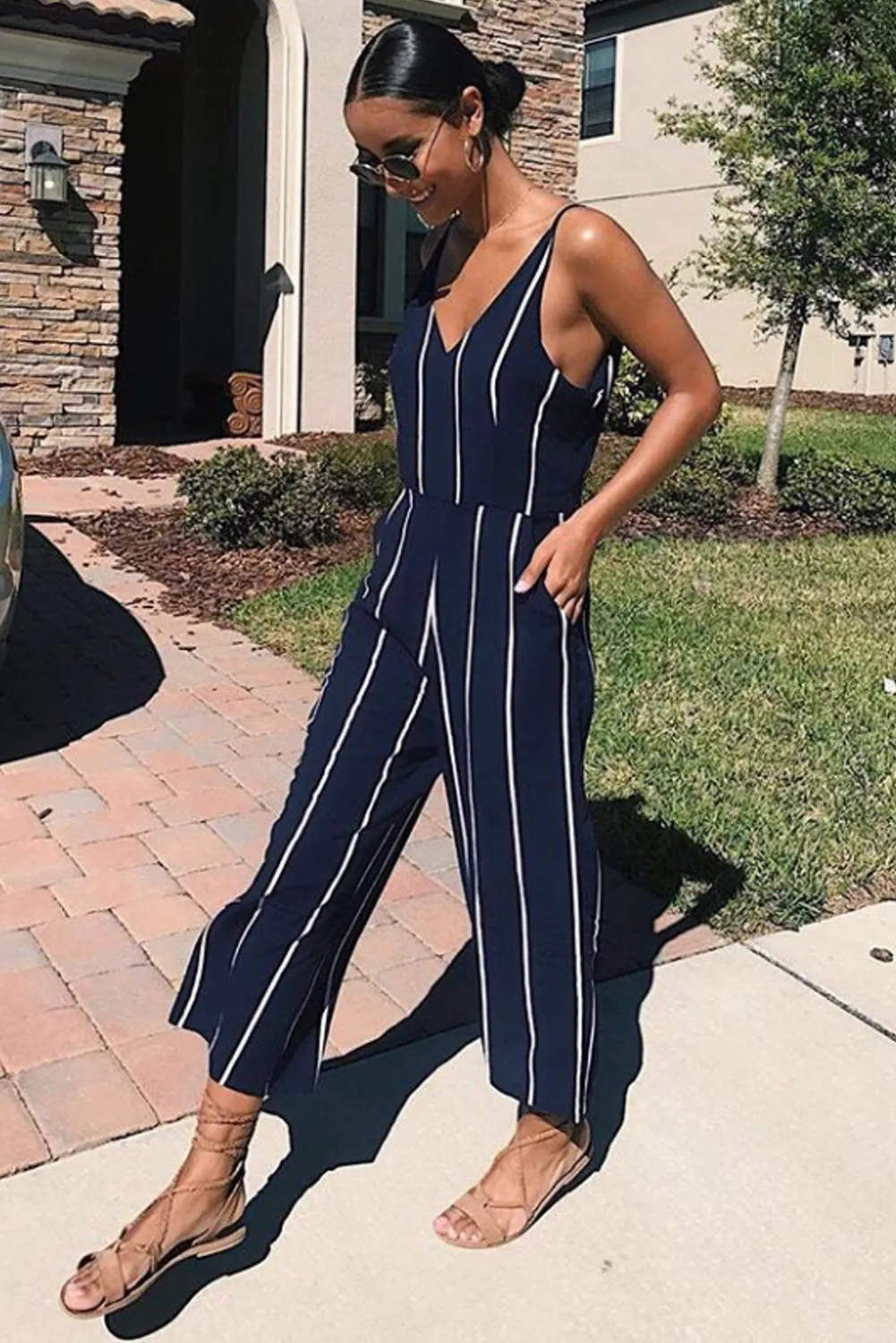 Printed Culotte Jumpsuit