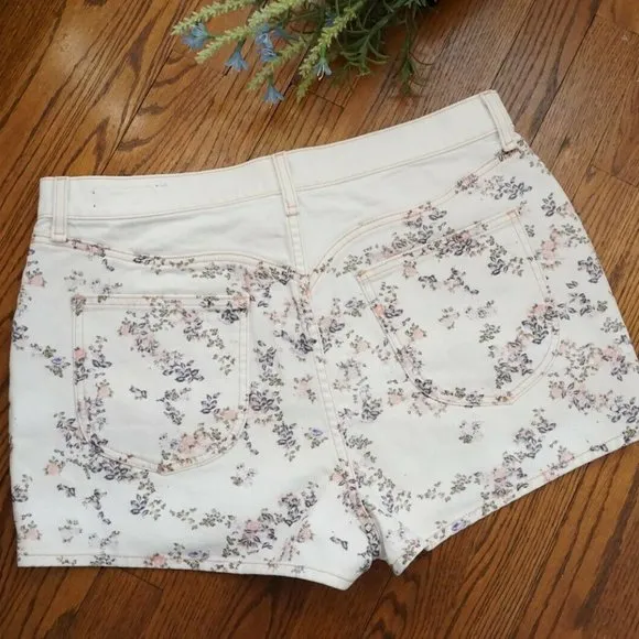 🆕RAG &amp; BONE Pink Floral Print High-Rise Twill