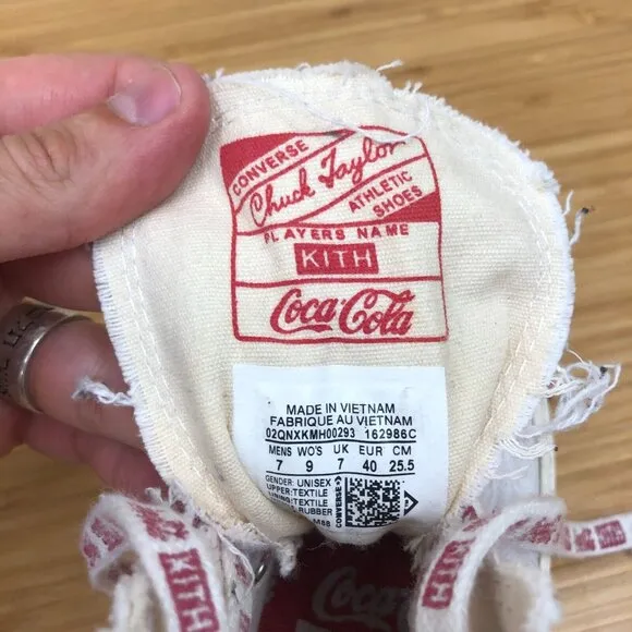 RARE KITH x Coca-Cola Russia Converse Chuck Taylor High Top White Men's 7 / W 9