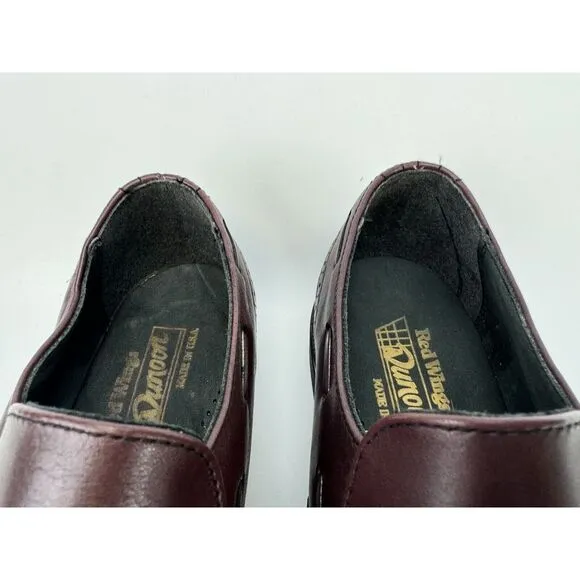Red Wing‎ Dunoon Men's Sz 7.5 D Wing Tip Burgundy Oxford Brogue Steel Toe VTG