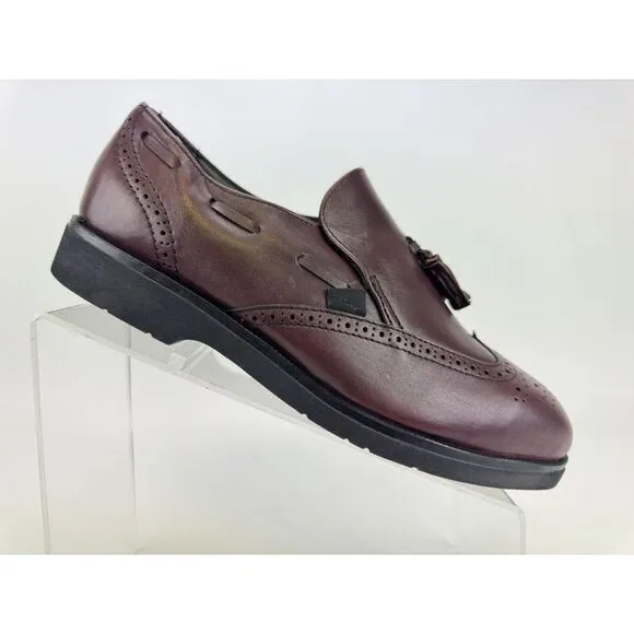Red Wing‎ Dunoon Men's Sz 7.5 D Wing Tip Burgundy Oxford Brogue Steel Toe VTG