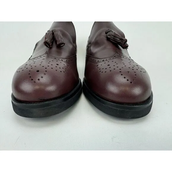 Red Wing‎ Dunoon Men's Sz 7.5 D Wing Tip Burgundy Oxford Brogue Steel Toe VTG
