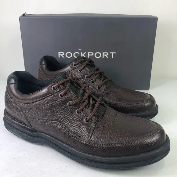 Rockport WT Classic Leather Lace Up Brown Shoes Size 10.5N